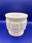 VTG Randall Milk Glass Short Pedestal Vase Bowl Planter Round Square Block