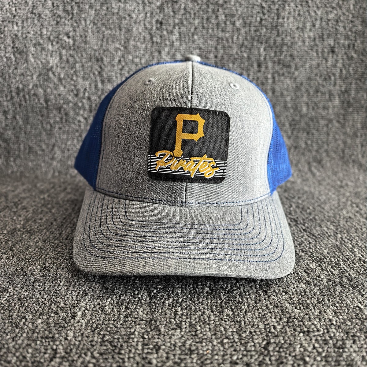47 Brand Pittsburgh Pirates Trucker Hat Grey Blue Snapback