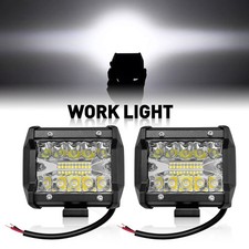 2x LED Work Light Bar Flood Spot Lights Driving Lamp Offroad Car Truck SUV 4''