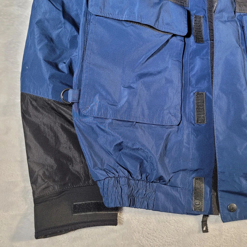 Chaqueta Frogg Toggs Para Hombre Grande Azul Negro Sapo Impermeable Con Capucha Lluvia Pesca Foto 4 de 4