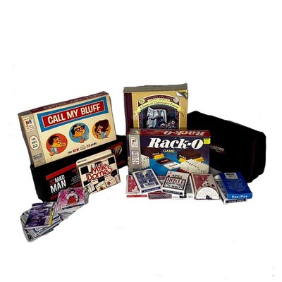 Vintage Game Lot: Call My Bluff 1965, Lemony Snicket, Mille Bornes, Mad Man Bowl