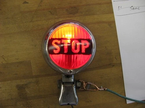 1 Vintage US PMC 401  Red Stop 12 Volt  lights - product listing photo