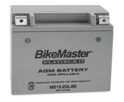 BikeMaster AGM Battery MS12-20L-BS 12V 260 CCA 175x87x155mm 780726
