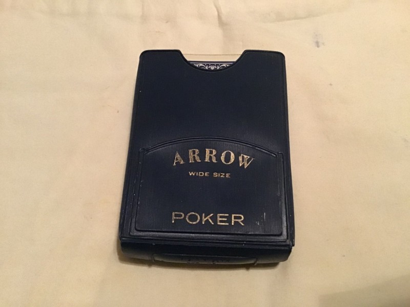 Vintage Hoyle Arrow Wide Size Poker Cards Complete 52 Card Deck w Case