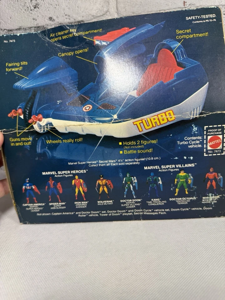 Marvel Secret Wars 1984 turbo ciclo sellado en caja Foto 2 de 4