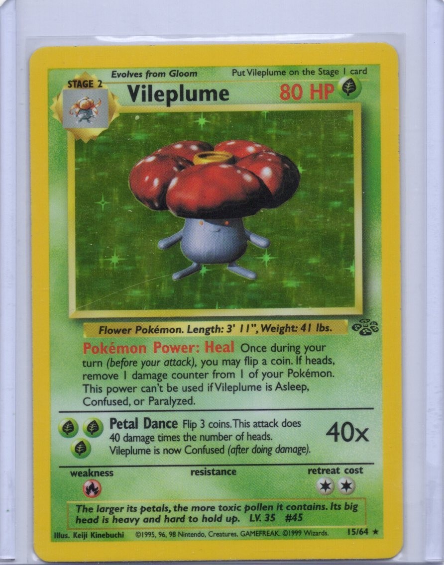 Pokemon Vileplume 15/64 Jungle Unlimited Holo LP