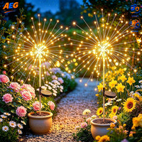 Solarleuchten 120 Led 2 StüCk Wetterfest Gartenstecker 8 Modi Pusteblume Deko