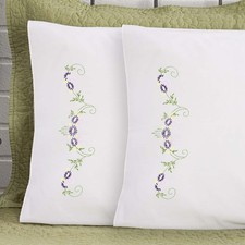 Herrschners® Harper Pillowcase Pair Stamped Embroidery