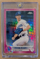 2022 Topps Chrome Logofractor Pink Refractor /199 Walker Buehler #77 Dodgers