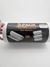 3-Pack 5Mm Thick White Eva Foam Cosplay Sheets Roll, 13.9" X 59" Premiu 5mm