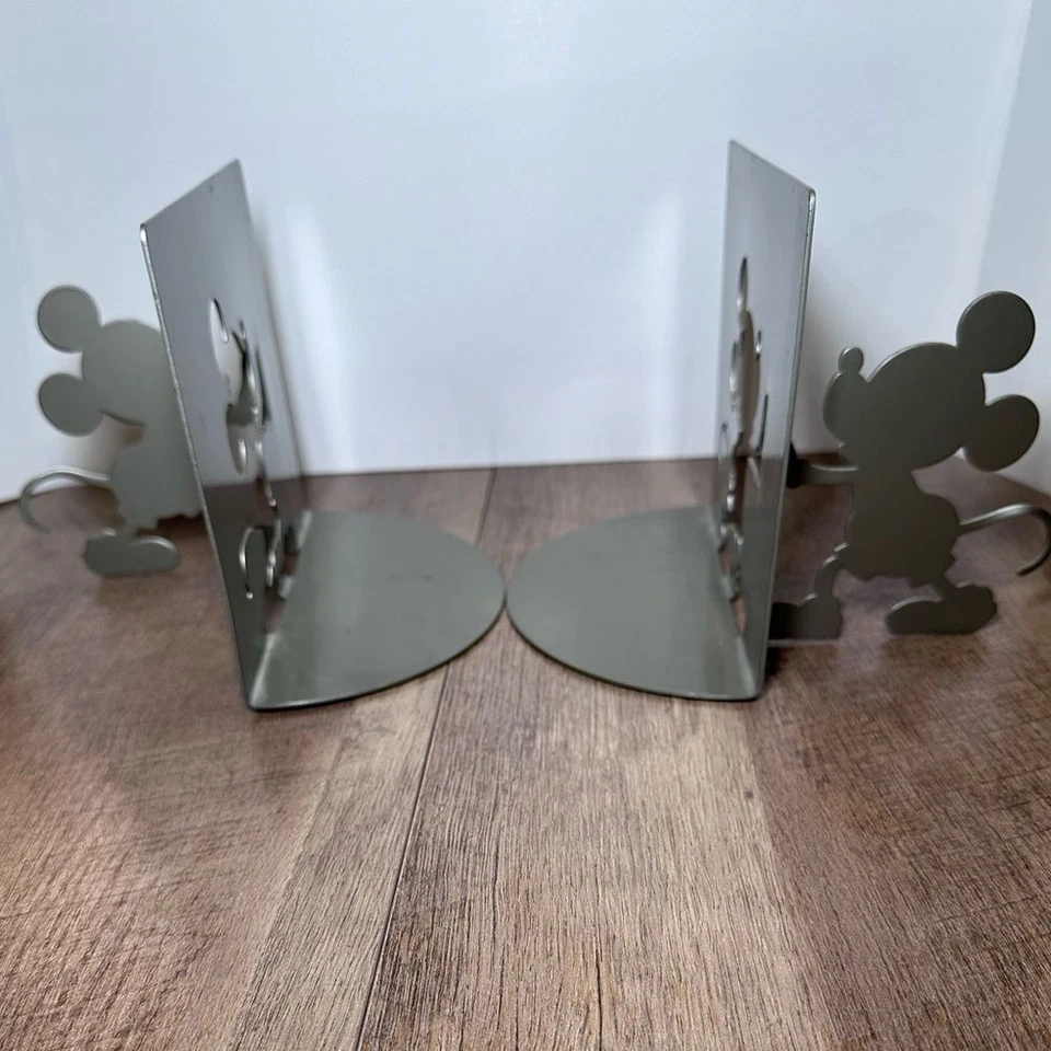 Juego de 2 sujetalibros grises silueta metálica Disney Mickey Mouse Foto 3 de 3