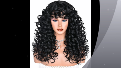 NEW Box ! Queen\'s Choice 22 Inch Short Hair Spiral Curly Wig Black Amazon.com : YJOQOKOA Short Curly Wigs for Black Women Human  main image 3