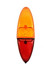 Fiat 1100 Tail Light Lens Left Side Red And Amber 2 Pieces New 216a Fiat 1100 Tail Light Lens Left Side Red And Amber 2 Pieces New 216a