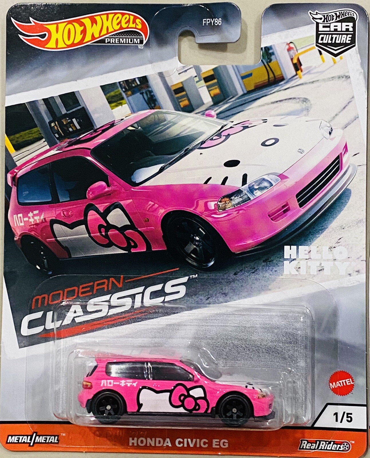 hot wheels car culture modern classics Honda Civic EG Hello Kitty