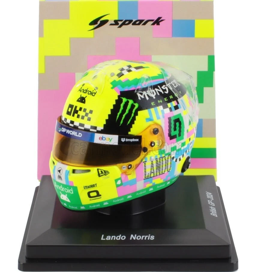 MODELLINO CASCO HELMET 1:5 SPARK F1 MCLAREN L. NORRIS BRITISH GP 2024 MODELLISMO - Immagine 2 di 4