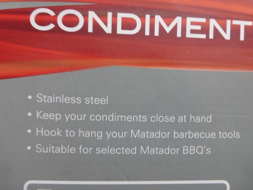 Matador Barbecue Condiment Tray BBQ NEW Icon series Stainless Steel - Picture 2 of 4
