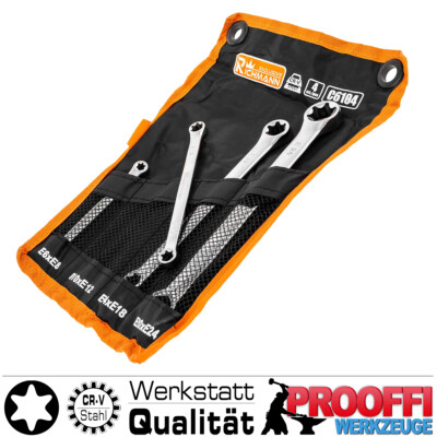 4-tlg Torx E-Profil Ringschlüssel Satz Aussen Torx Schraubenschlüssel E6 bis E24