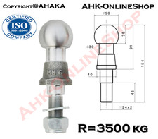 ISO50 boule rotule d’attelage pour remorque dia 50mm spécial quad trike tracteur
