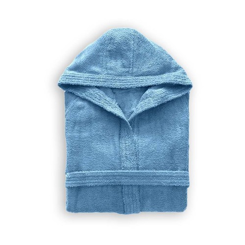 Accappatoio spugna 340gr cotone uomo/donna con cappuccio S-M-L-XL-XXL mod.ACTIVE - Afbeelding 3 van 10