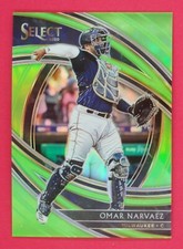 2020 Select Omar Narvaez 92/99 Premier Prizms Neon Green #105 Milwaukee Brewers