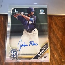 Joshua Mears 2019 Bowman Draft Chrome Draft Pick Auto Autograph #CDA-JM Padres