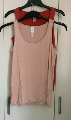 Wynne Layers Set 2-pack Sleeveles Tank Tops Size XS Rust / Blush Pink