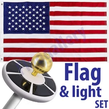 US American Flag Heavy Duty Luxury Embroidered Stars Sewn Stripes Grommets Nylon