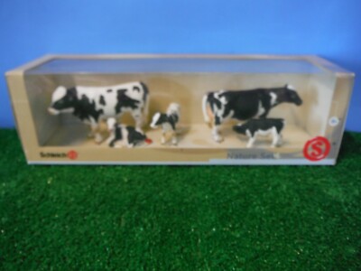 SCHLEICH HOLSTEIN NATURE SET #40969 PLUS *BONUS* LYING CALF #13639 *NEW*