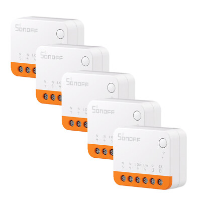 5Packs SONOFF MINIR4 WiFi Smart Switch Light Switch Works with Alexa Google Home