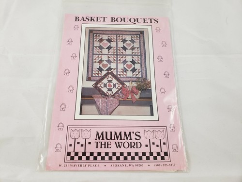 1990 Vintage Debbie Mumm's the Word Basket Bouquets Quilt Pattern - Picture 2 of 4