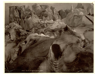 Stéréoscopie Vintage Suisse Glacier Du Rhône Grotte De Glace Circa 1880 - Tirage Original