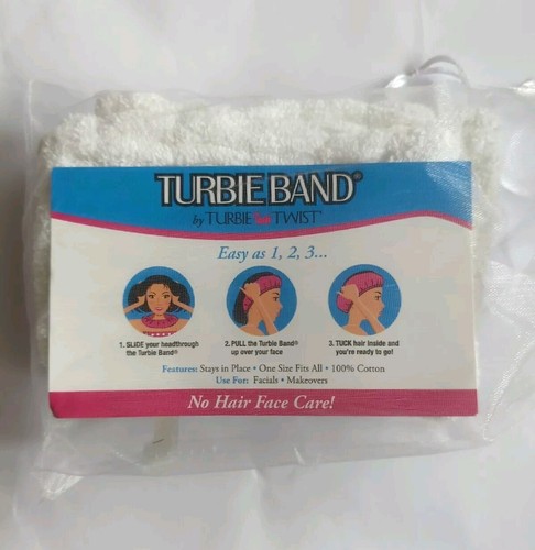 Turbie Band by Turbie Twist Brand WHITE Great Gift For Facials No Hair Face Care - Picture 2 of 8