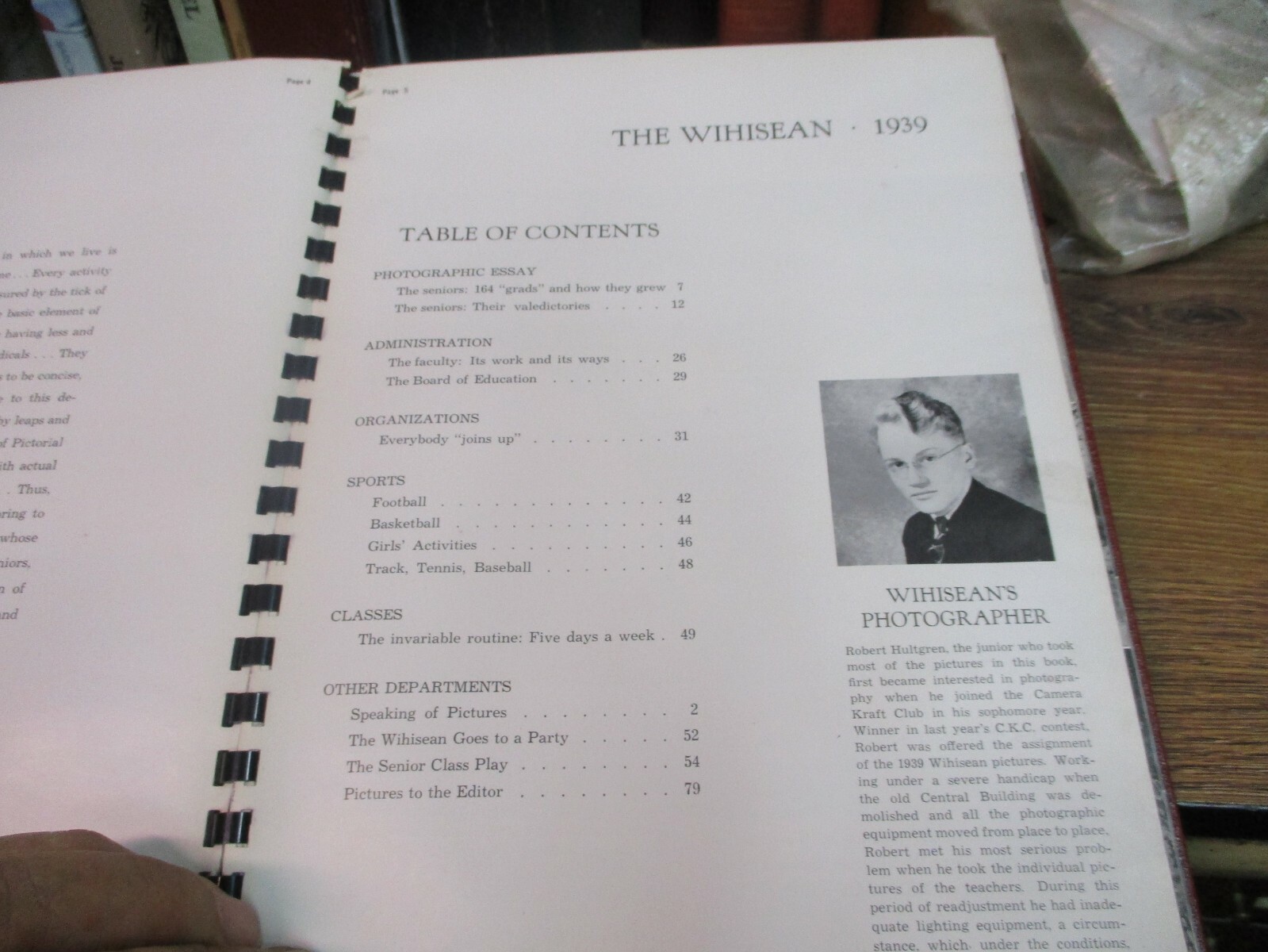 Willmar MN Wilmar High School yearbook THE WIHISEAN of 1939 MINNESOTA