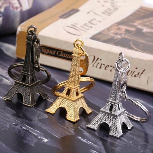 12pcs Key Chain Eiffel Tower Mini Creative Pendant Keyring for Bags