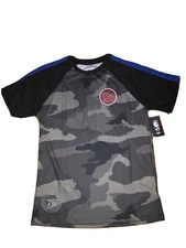 PHILADELPHIA 76ERS NBA UNK MENS CAMO MILITARY STYLE SHORT SLEEVE SHIRT LARGE