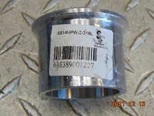 SANITARY SOLUTIONS 316 STAINLESS SS14MPW-2-316L 2" FERRULE Tri-Clamp Pipe Weld