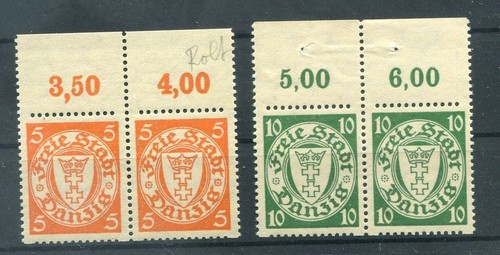 Gdansk 193/94Dy Or Horizontal Gold Pair MNH Unstamped 450 Eur (T4117