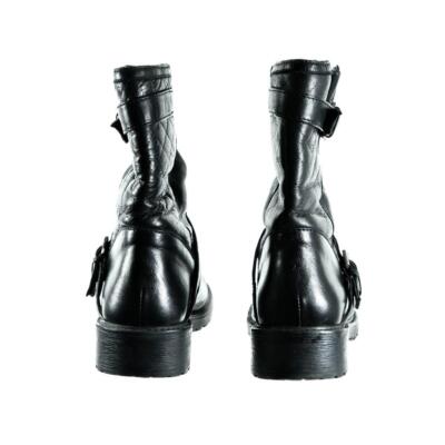 ZARA Woman Mid-Calf Moto Boots Booties Sz. 38 EU 8 US Black  display picture 1