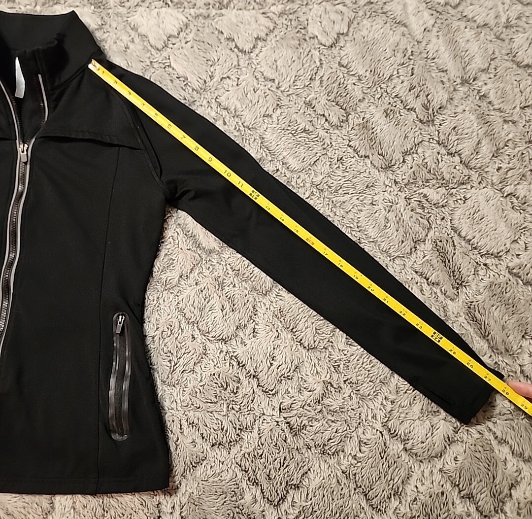 Fabletics Womens Jacket Sz Medium Solid Black Lon… - image 7