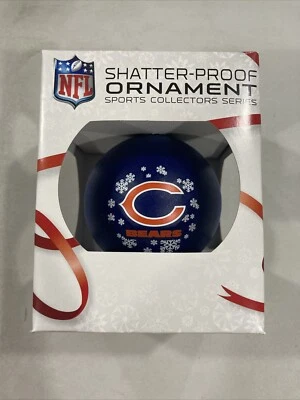 TOPPERSCOT Chicago Bears Football NFL Round Shatterproof Christmas Tree Ornament Boxed