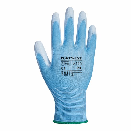 12 x gants de travail à faire soi-même en nylon PU coloré revêtu de paume Portwest A120 - Photo 7 sur 13