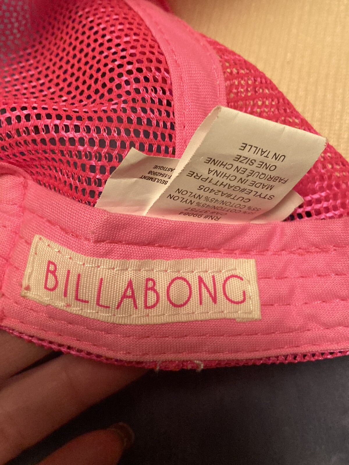 Billabong Pink California Love Trucker Hat