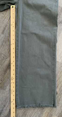 Judy Blue Jeans Womens 9/29 Olive Wide Leg Cropped High Rise Raw Hem NwT - Imagen 9 de 14
