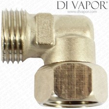 Male/Female 22mm 1/2" Elbow Compression Fitting Connector for Showers and Baths