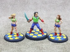 Sci Fi Pulp GIRLS in BIKINIS with HERO x3 Superbly Painted Newbold World 23188