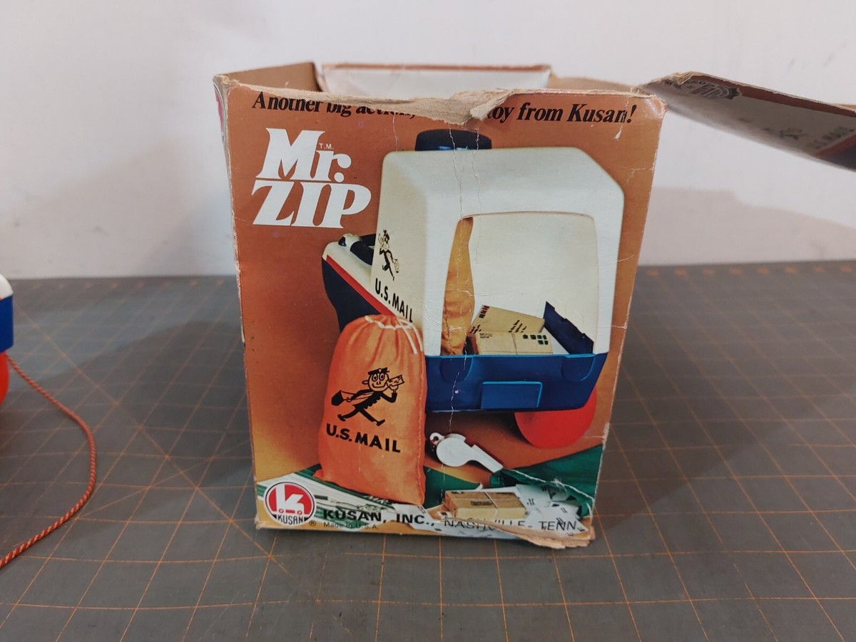 Vintage Mr Zip by Kusan USPS Post office worker in Box US