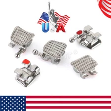 AZDENT Dental Orthodontic Metal Brackets Braces Standard MBT 022 Hooks 345/3