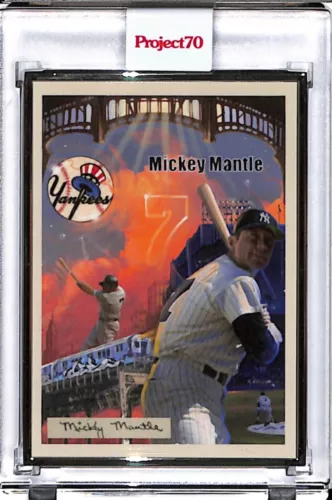 2021 TOPPS PROJECT 70 #260 - MICKEY MANTLE by CES - P70 AP SILVER FRAME 3/51