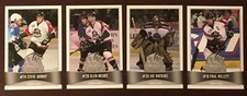 Rare Bakersfield Condors AHL/ECHL 20th Anniversary Player Postcards - Set of 4