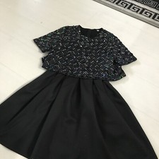 Gorgeous Asos Heavily Beaded Bodice Skater Dress Party Evening 8 Sparkly